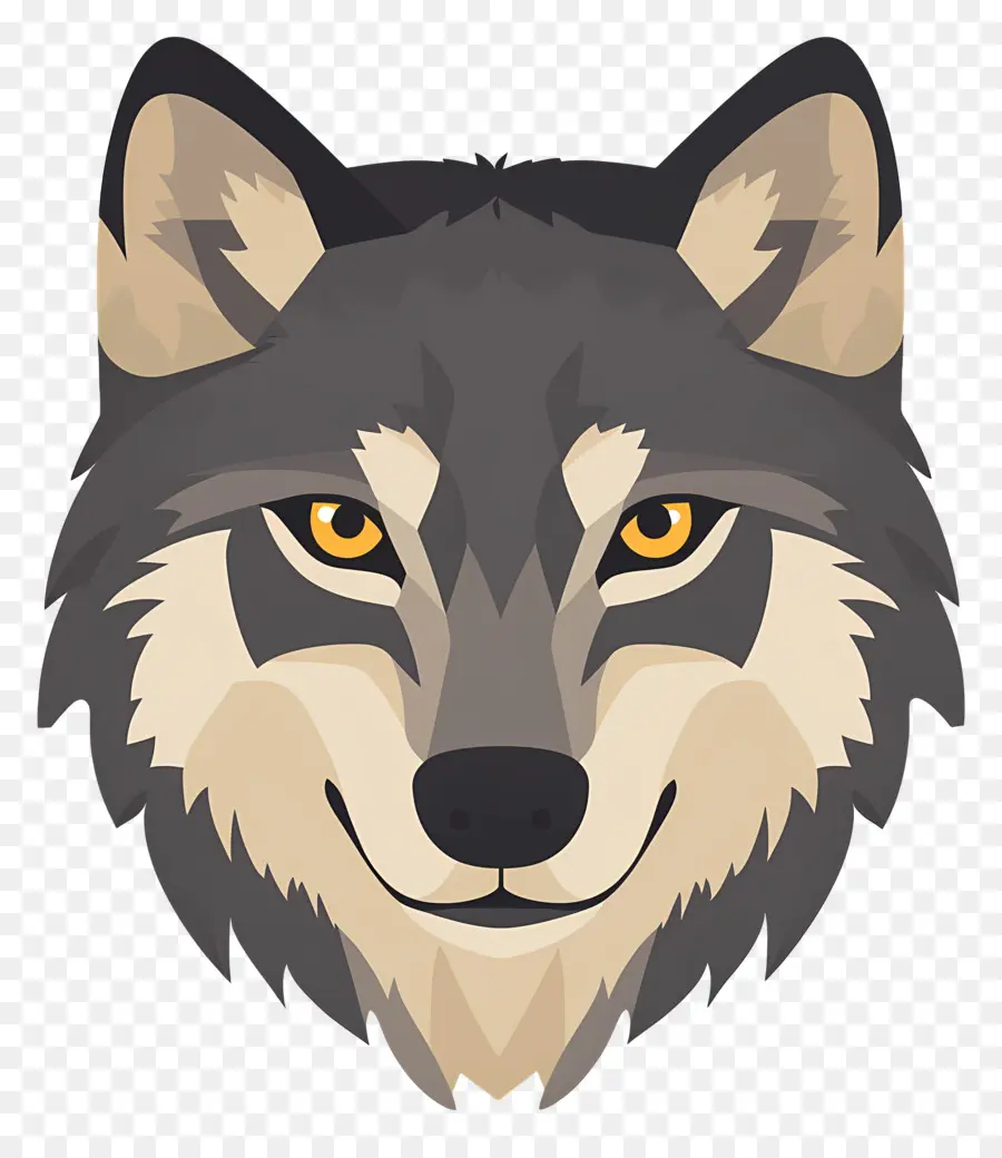 Cabeza De Lobo，Lobo Geométrico PNG