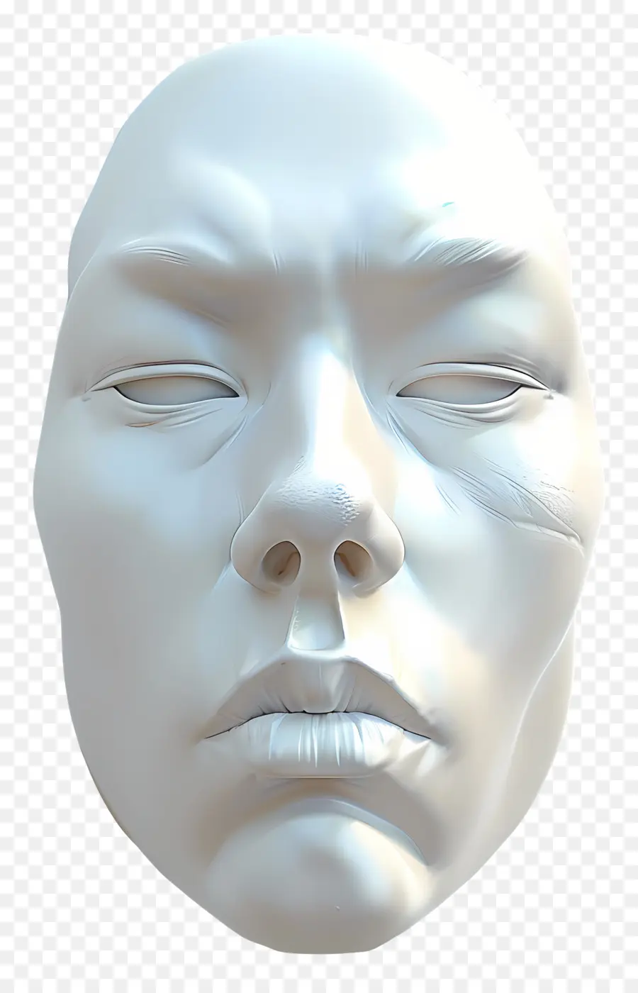 Cara De Hombre，Escultura De Cara Blanca PNG