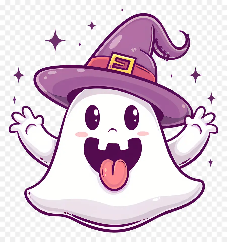 Fantasma De Dibujos Animados，Fantasma Con Sombrero PNG