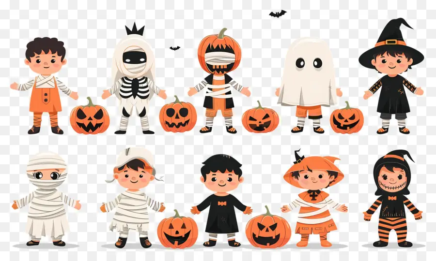 Niños De Halloween，Disfraces De Halloween PNG