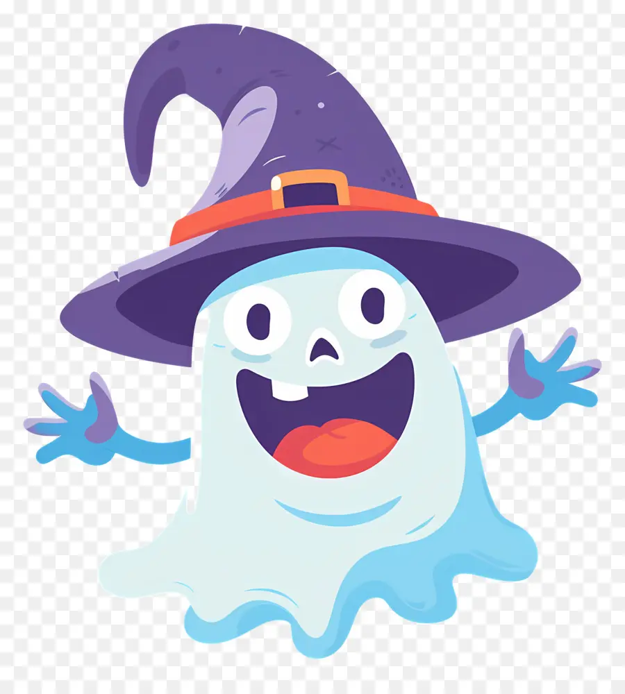 Fantasma De Dibujos Animados，Fantasma De Dibujos Animados Con Sombrero PNG