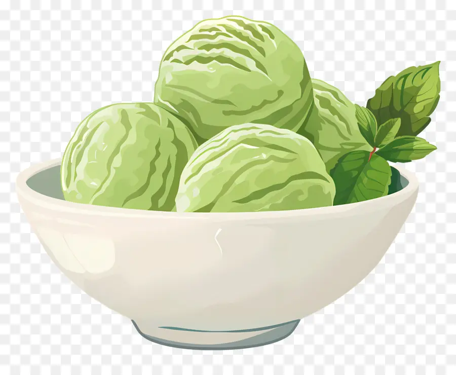 Helado De Matcha，Helado Verde PNG