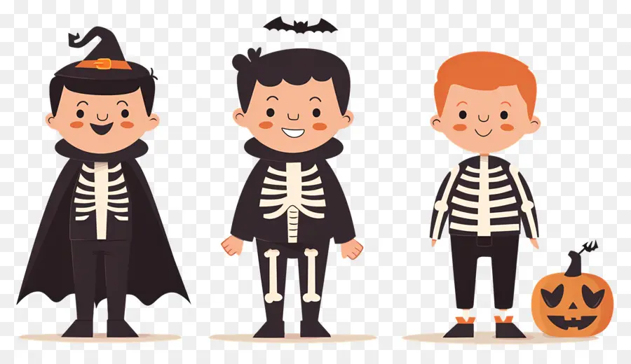 Niños De Halloween，Niños Disfrazados PNG