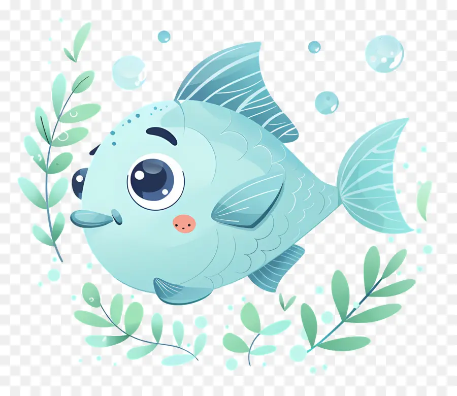 Dibujos Animados De Peces，Pescado Azul PNG