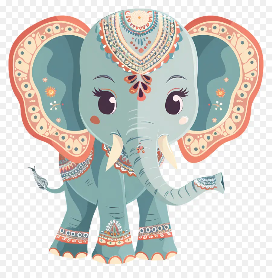 Elefante Indio，Elefante Decorativo PNG