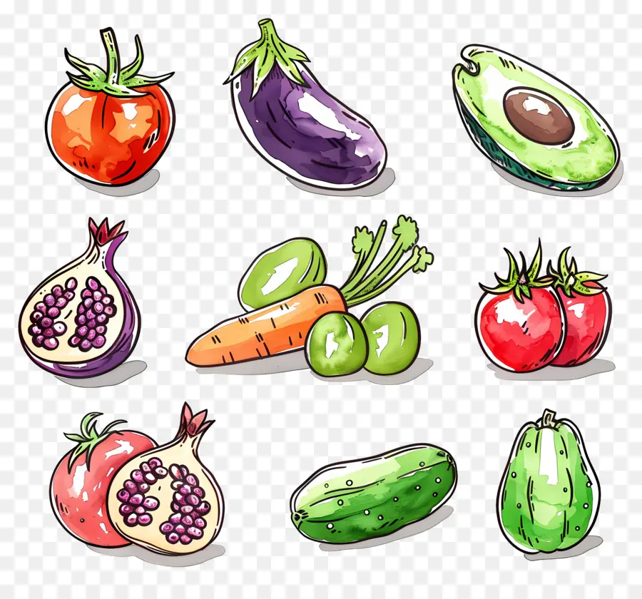 Verduras Y Frutas，Frutas Y Verduras PNG