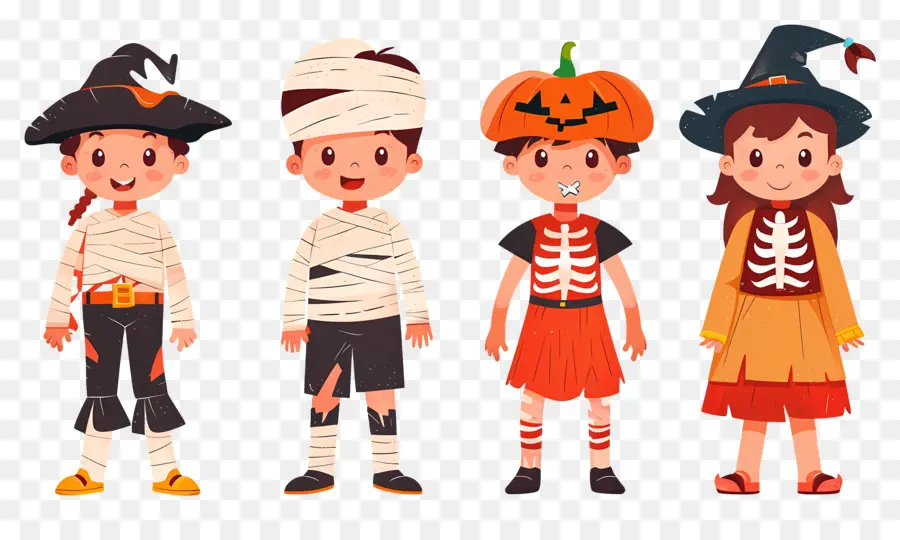 Niños De Halloween，Disfraces De Halloween PNG