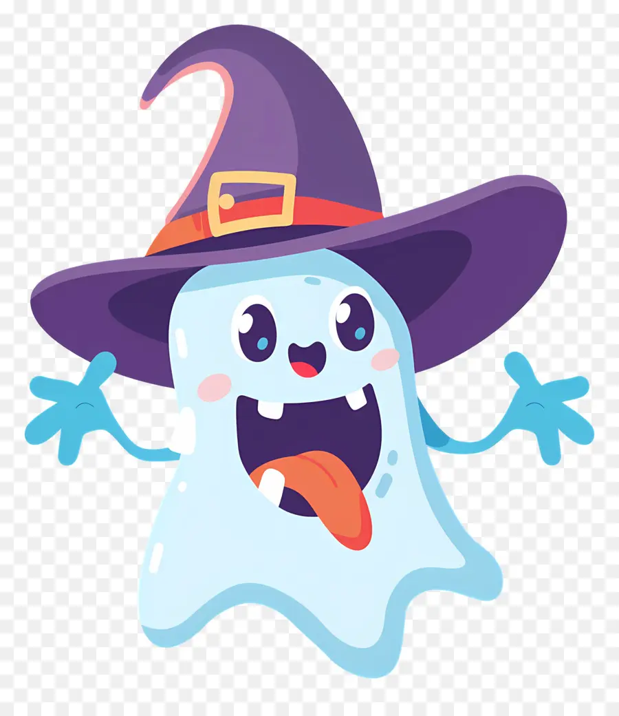 Fantasma De Dibujos Animados，Fantasma De Dibujos Animados Con Sombrero PNG