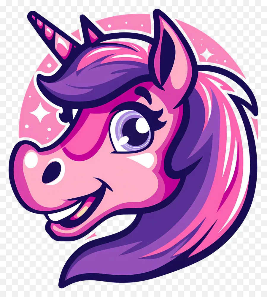 Cabeza De Unicornio，Unicornio De Dibujos Animados PNG