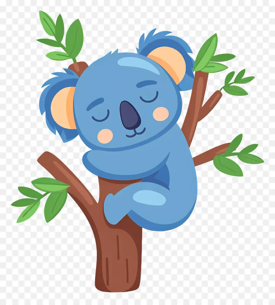 Lindo Koala，Koala Azul PNG