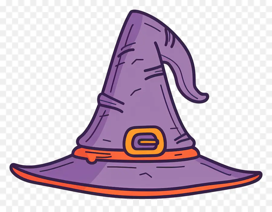 Gorra De Halloween，Sombrero De Bruja Morado PNG