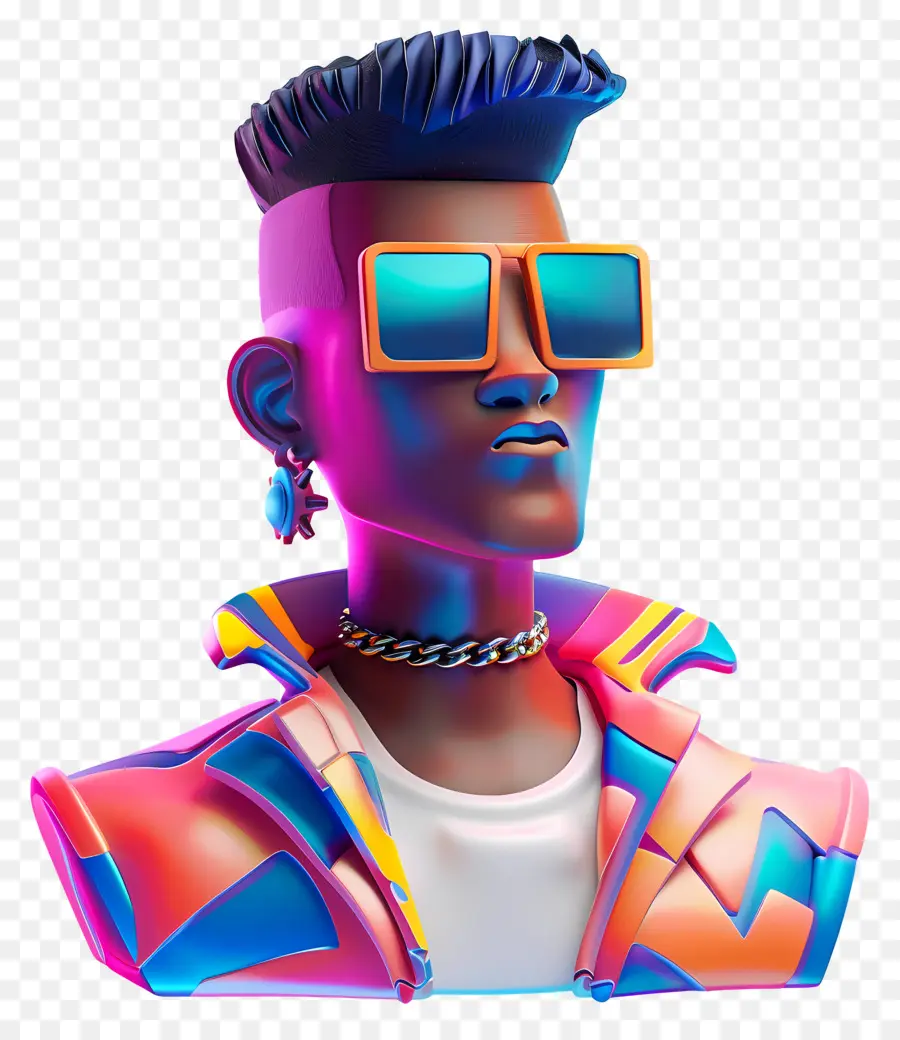 Hombre Genial，Avatar Con Estilo PNG