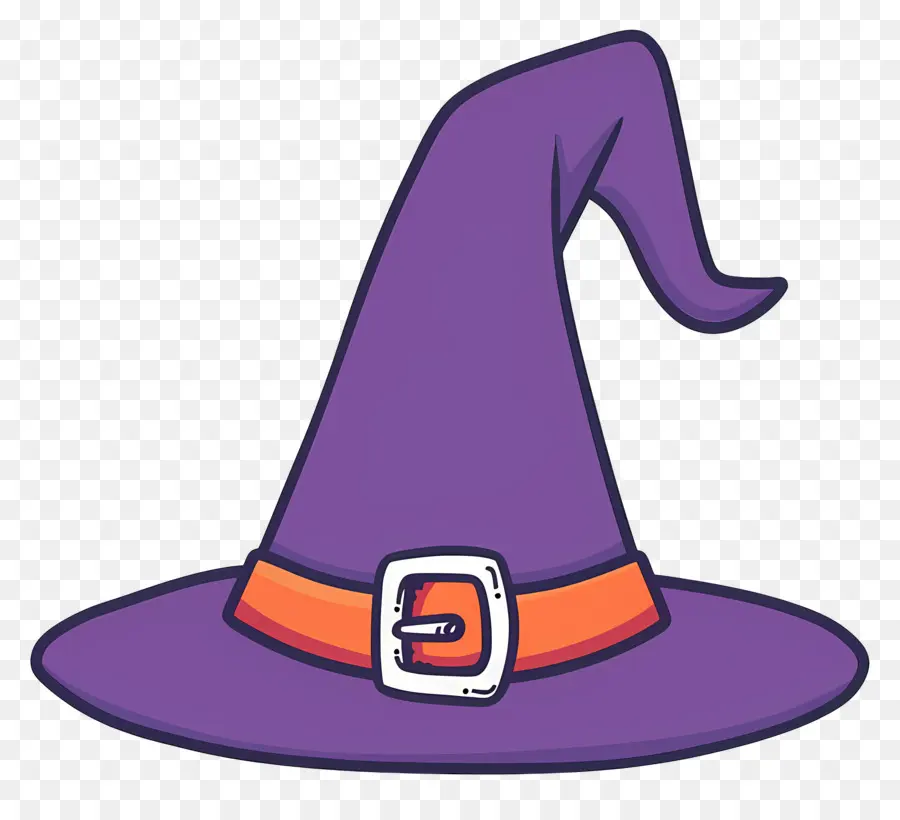 Gorra De Halloween，Sombrero De Bruja Morado PNG