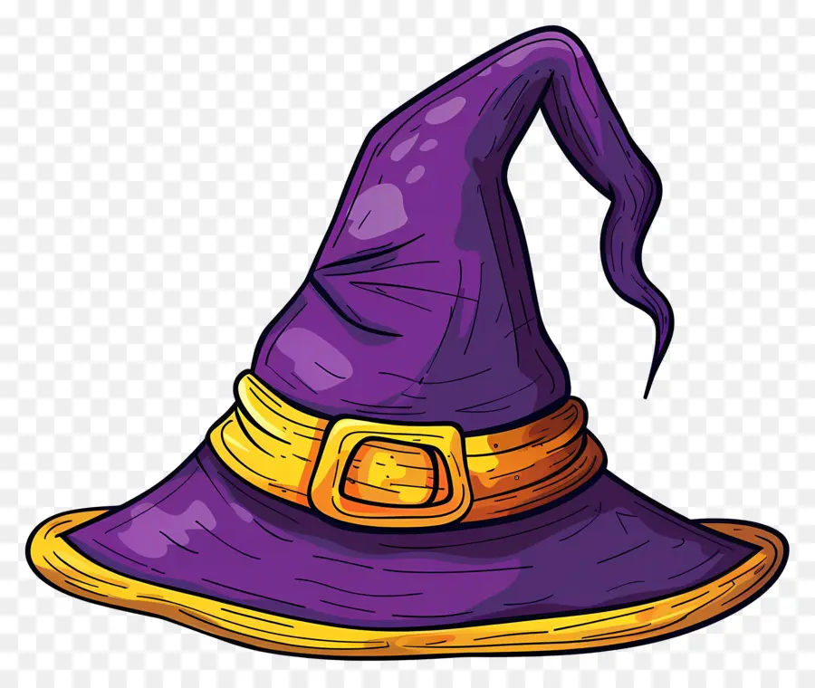 Gorra De Halloween，Sombrero De Bruja Morado PNG