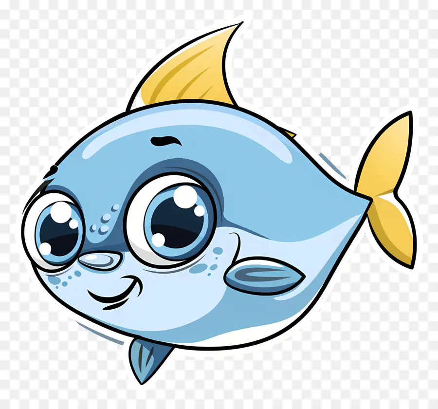 Dibujos Animados De Peces，Pescado Azul PNG