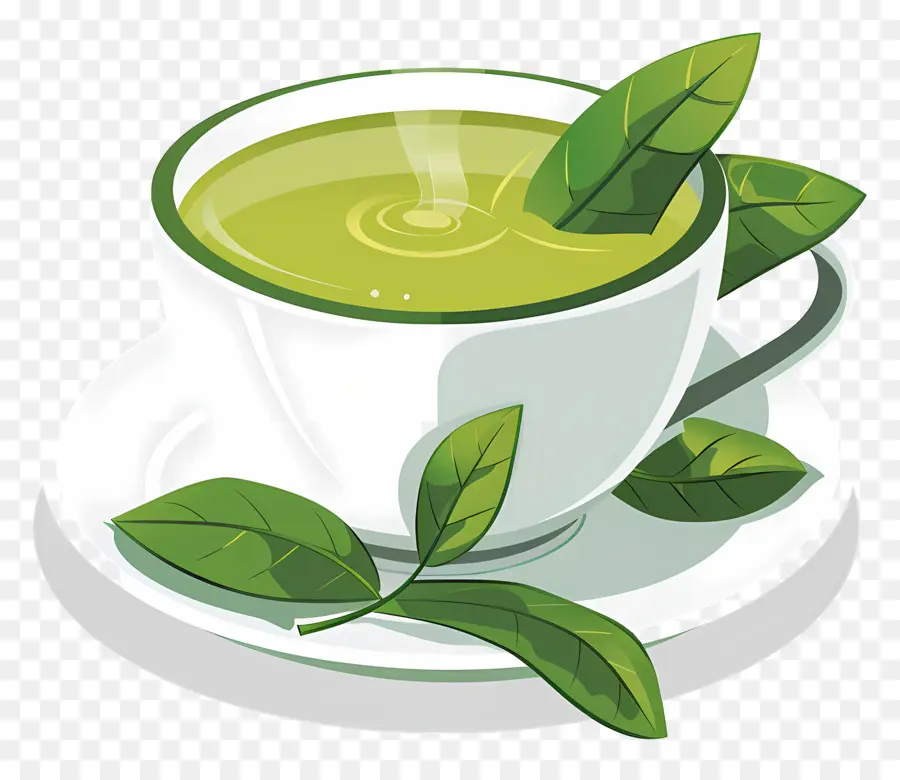 Bebida De Té Verde，Taza De Té Verde PNG