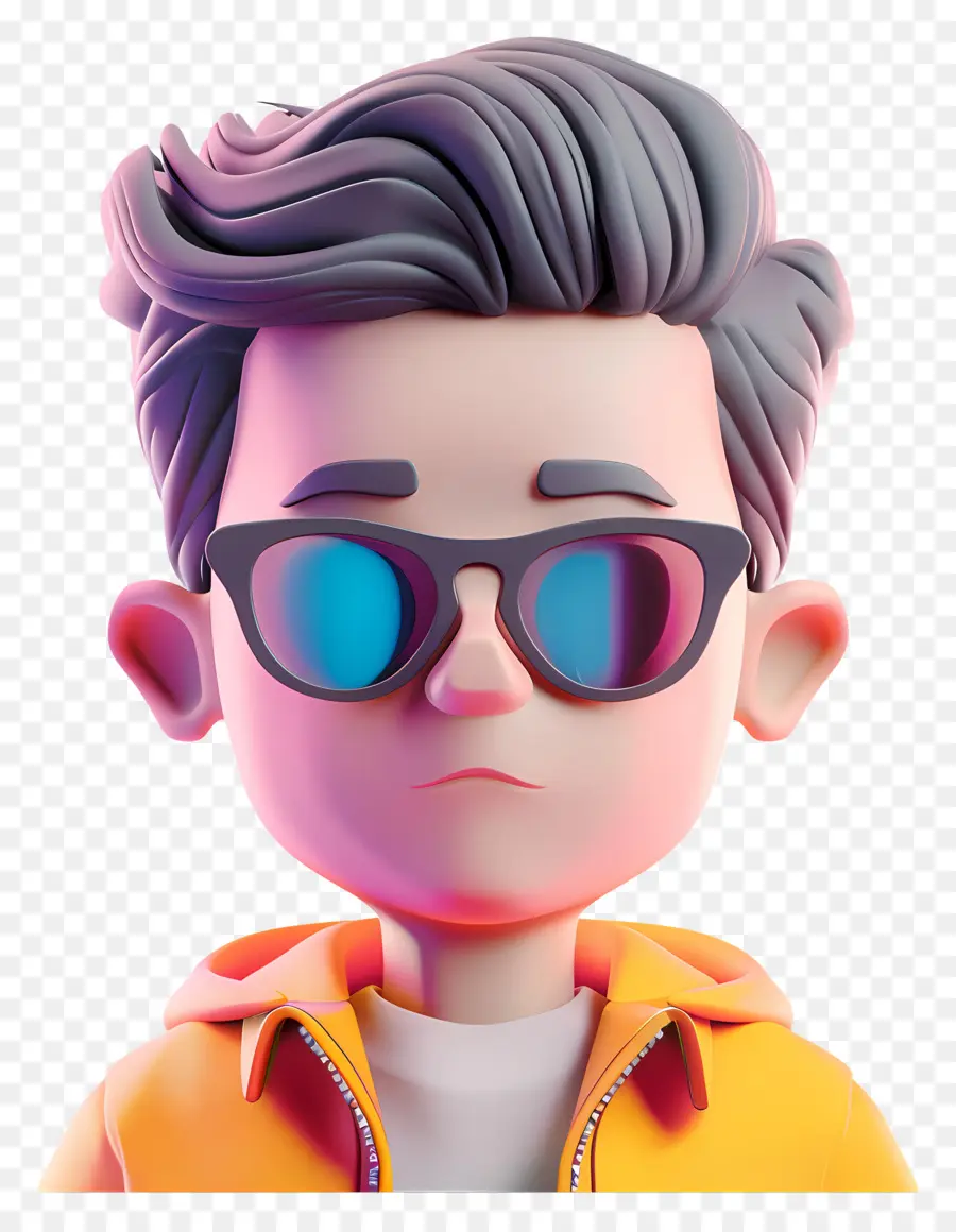 Hombre Genial，Personaje 3d Con Gafas De Sol PNG