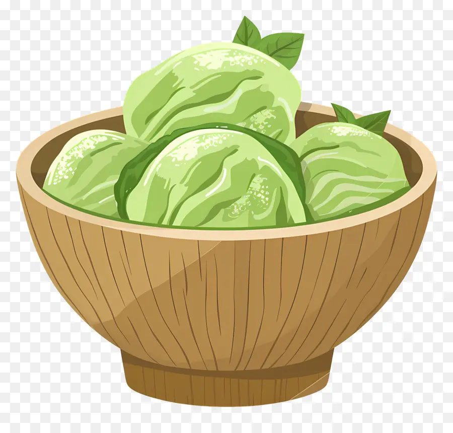 Helado De Matcha，Helado Verde PNG