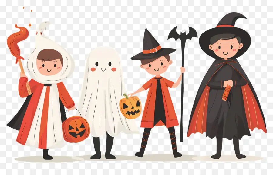 Niños De Halloween，Disfraces De Halloween PNG