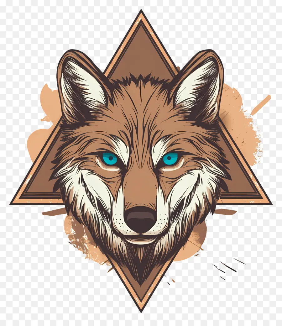 Cabeza De Lobo，Lobo Con Ojos Azules PNG