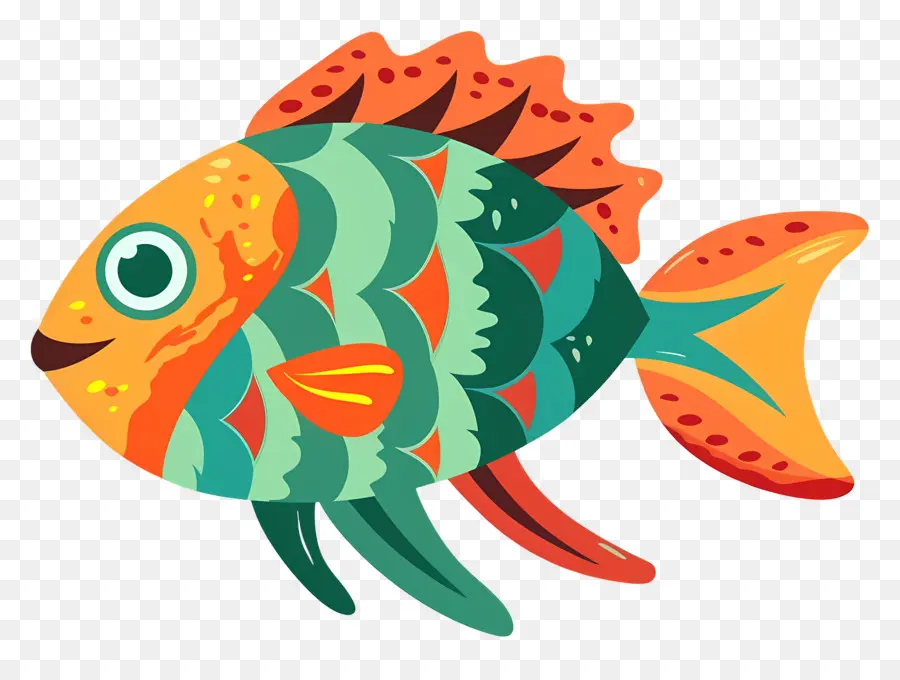 Dibujos Animados De Peces，Pescado Naranja PNG