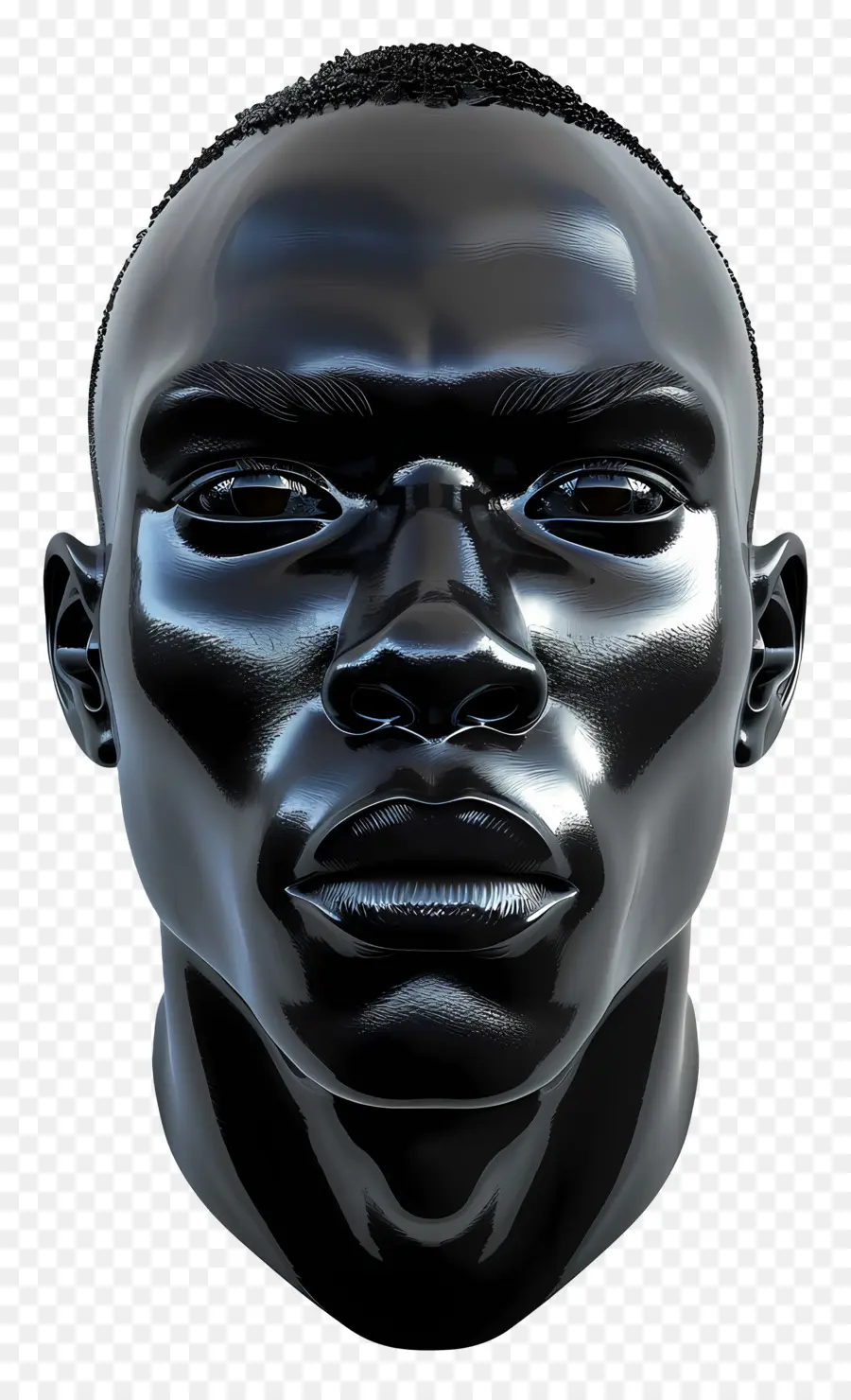 Cara De Hombre，Escultura Negra PNG