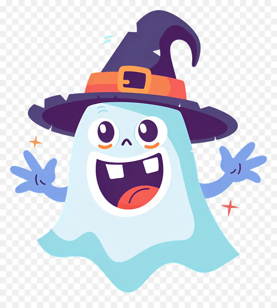 Fantasma De Dibujos Animados，Fantasma De Dibujos Animados Con Sombrero PNG