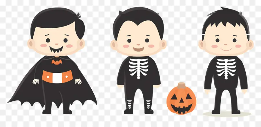 Niños De Halloween，Niños Disfrazados PNG