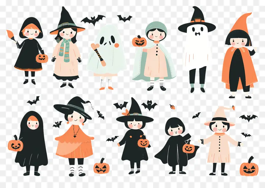 Niños De Halloween，Disfraces De Halloween PNG