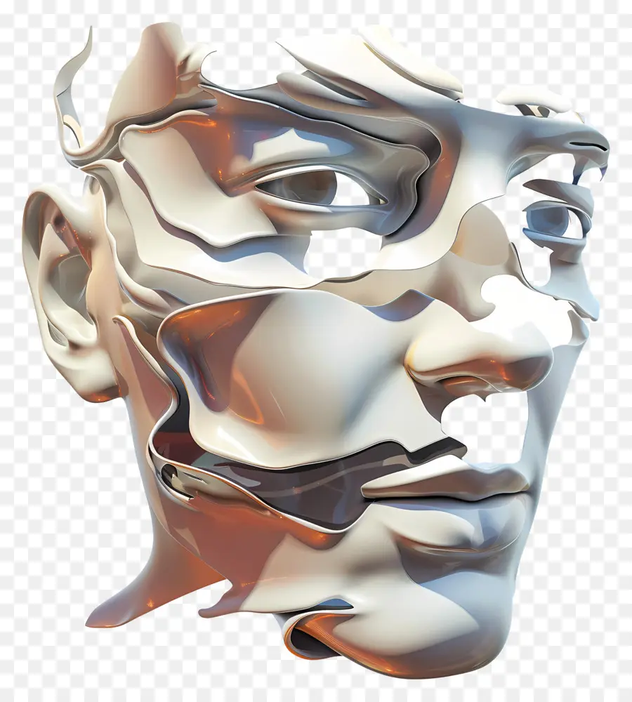 Cara De Hombre，Cara Fragmentada PNG