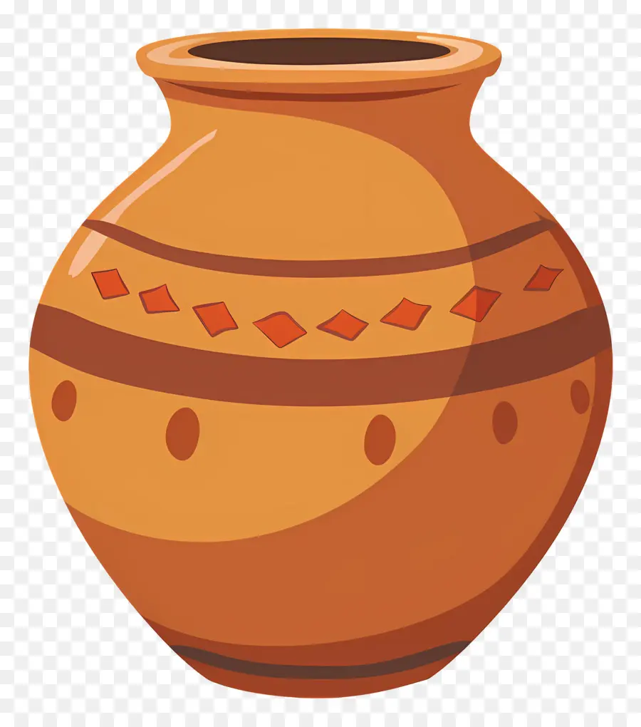 Olla De Barro India，Olla Estampada PNG