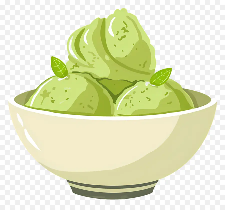 Helado De Matcha，Helado Verde PNG