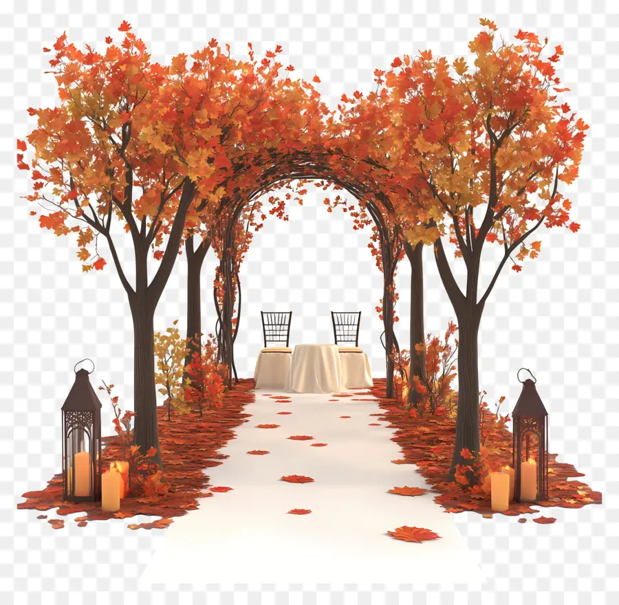 Boda De Otoño Al Aire Libre，Boda De Otoño PNG