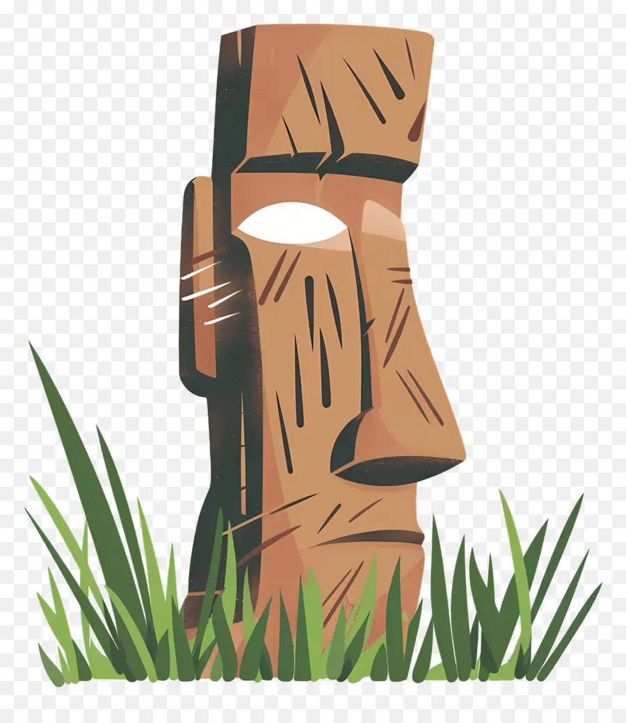 Moái，Estatua De Madera PNG