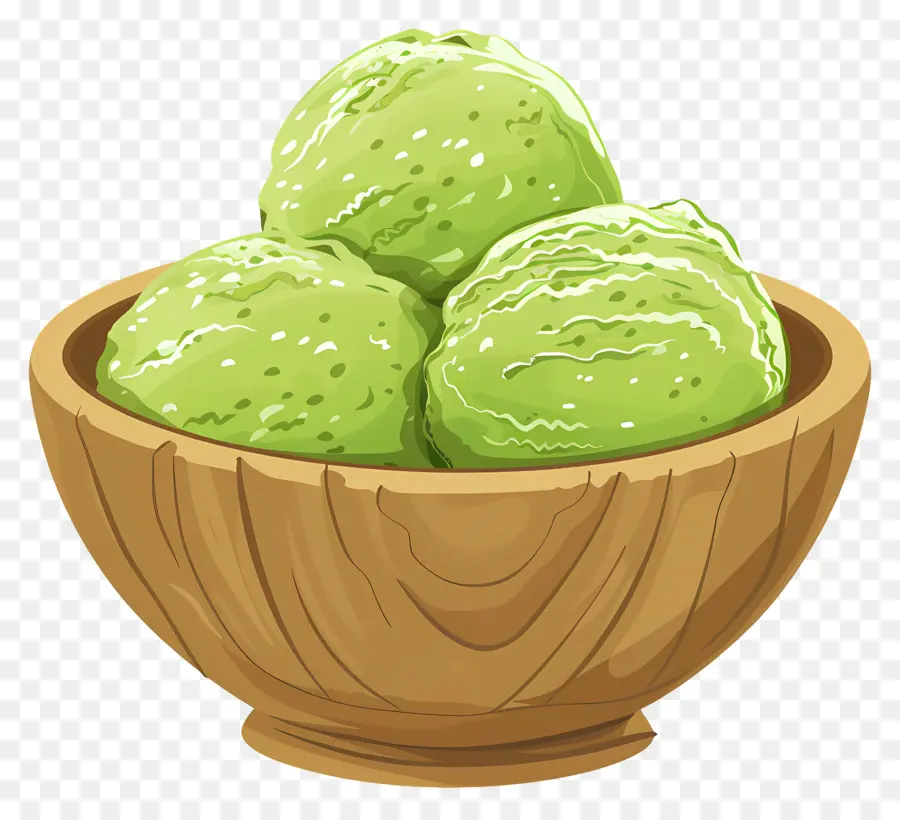 Helado De Matcha，Helado Verde PNG