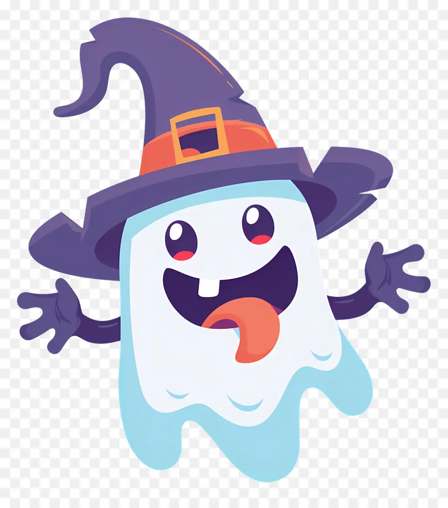 Fantasma De Dibujos Animados，Fantasma De Dibujos Animados Con Sombrero PNG