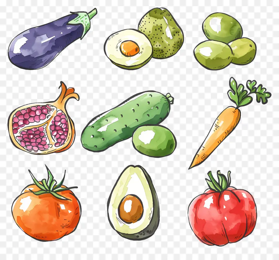 Verduras Y Frutas，Frutas Y Verduras PNG