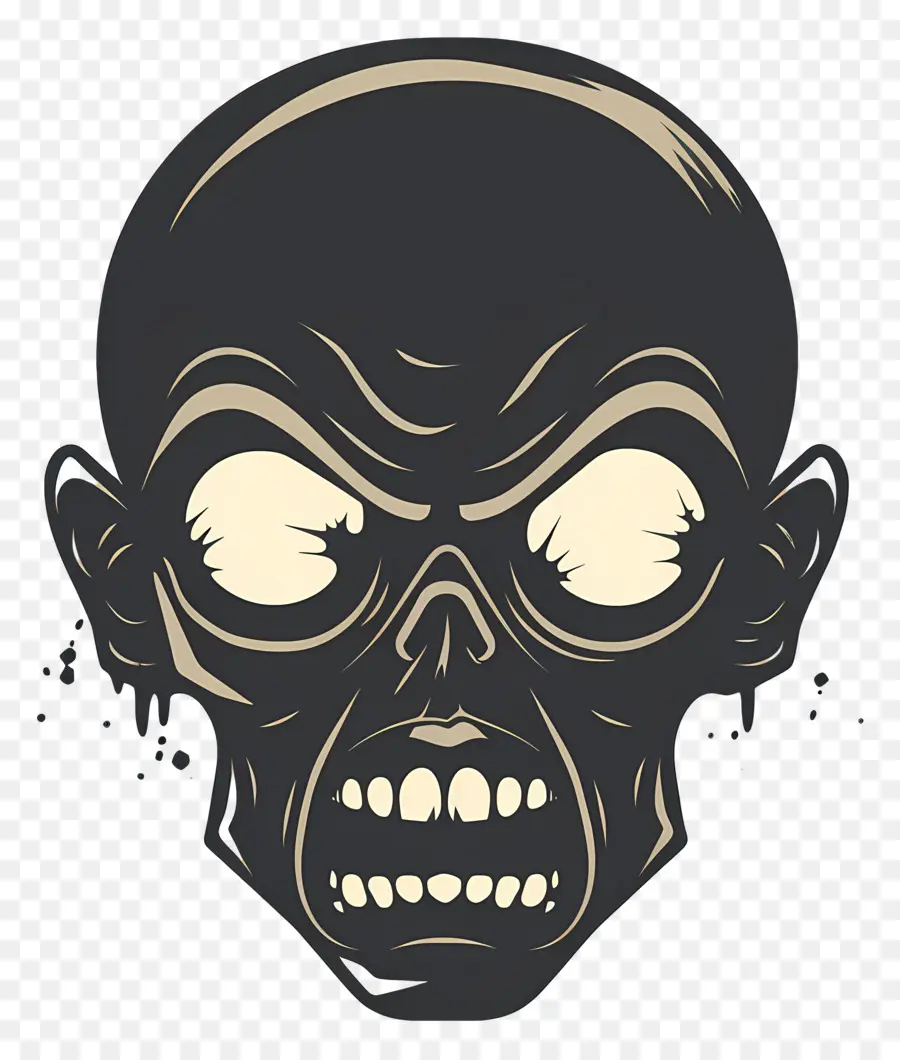 Cabeza De Zombie，Cabeza De Calavera PNG