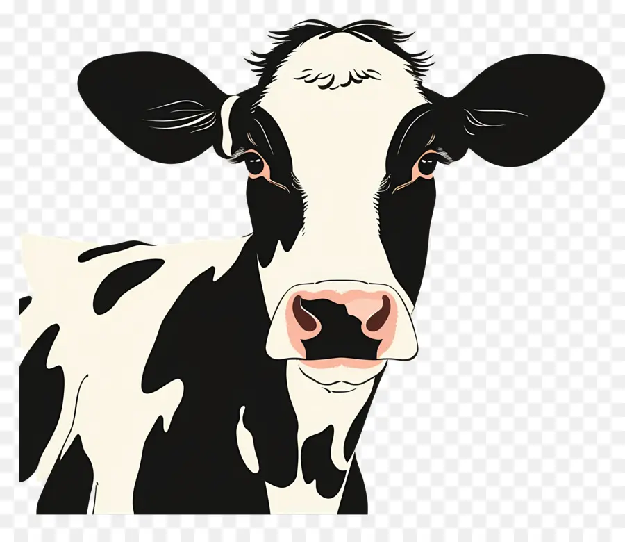 Linda Vaca，Vaca Blanca Y Negra PNG