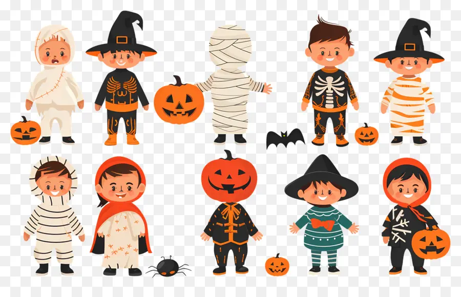 Niños De Halloween，Disfraces De Halloween PNG