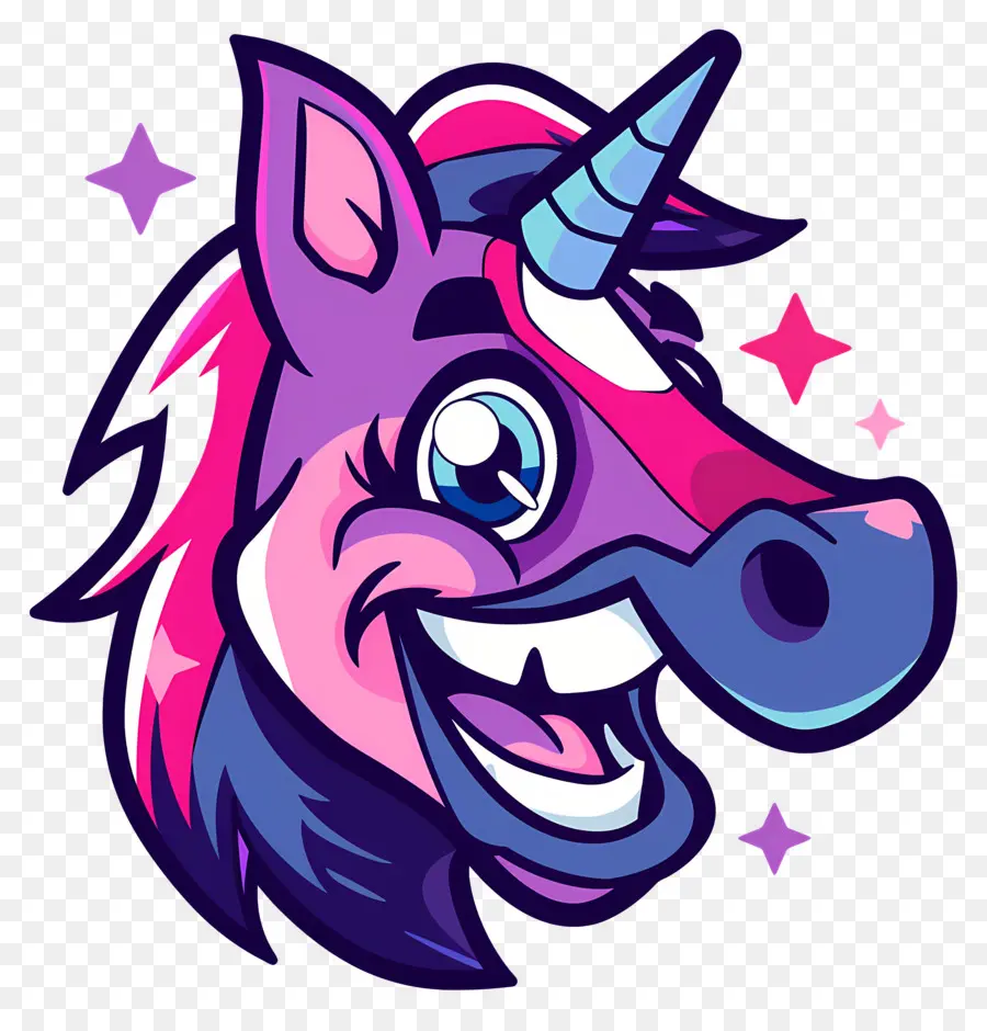 Cabeza De Unicornio，Unicornio De Dibujos Animados PNG