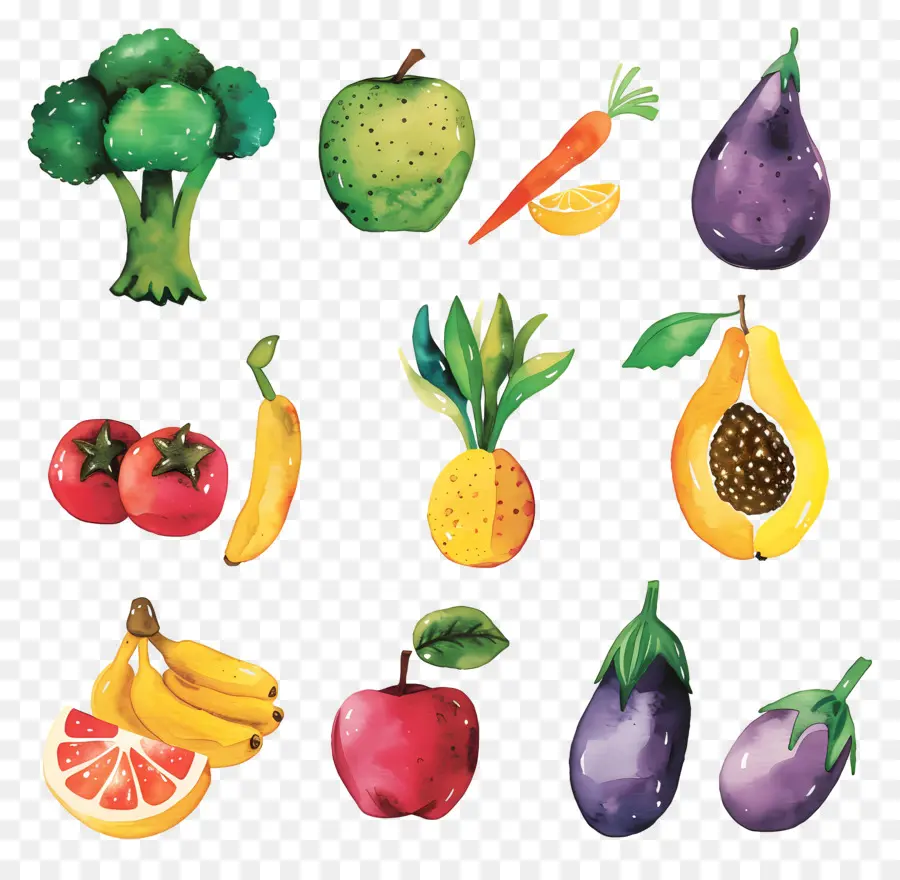 Verduras Y Frutas，Frutas Y Verduras PNG