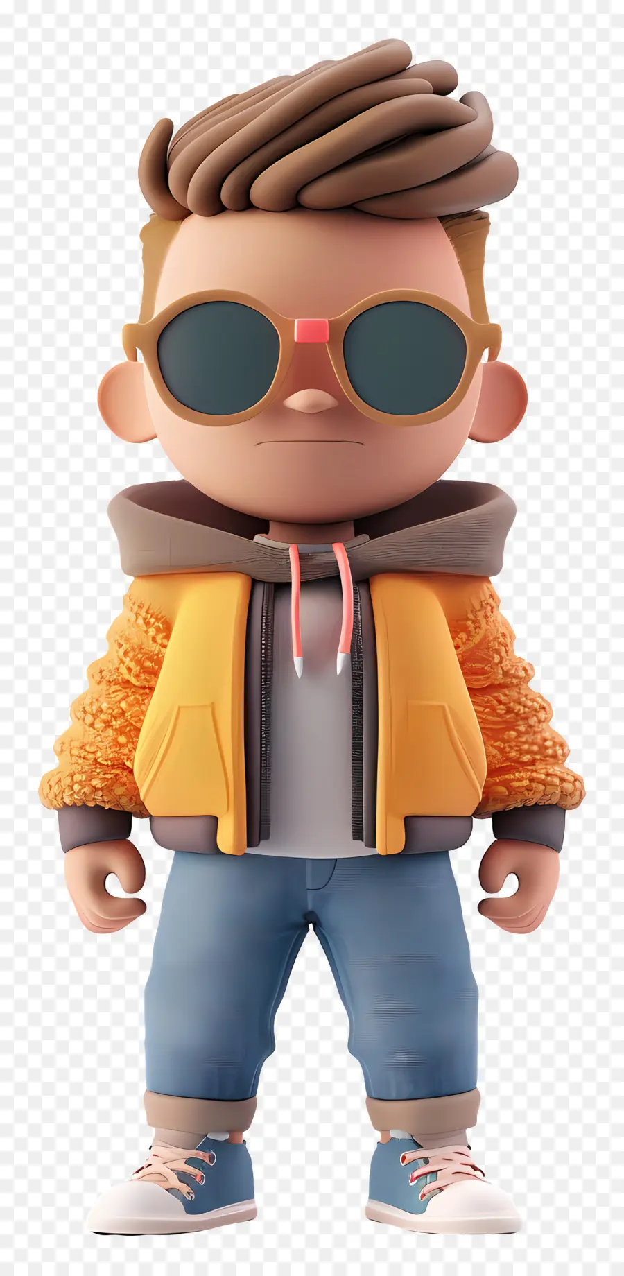 Hombre Genial，Personaje De Dibujos Animados Con Estilo PNG