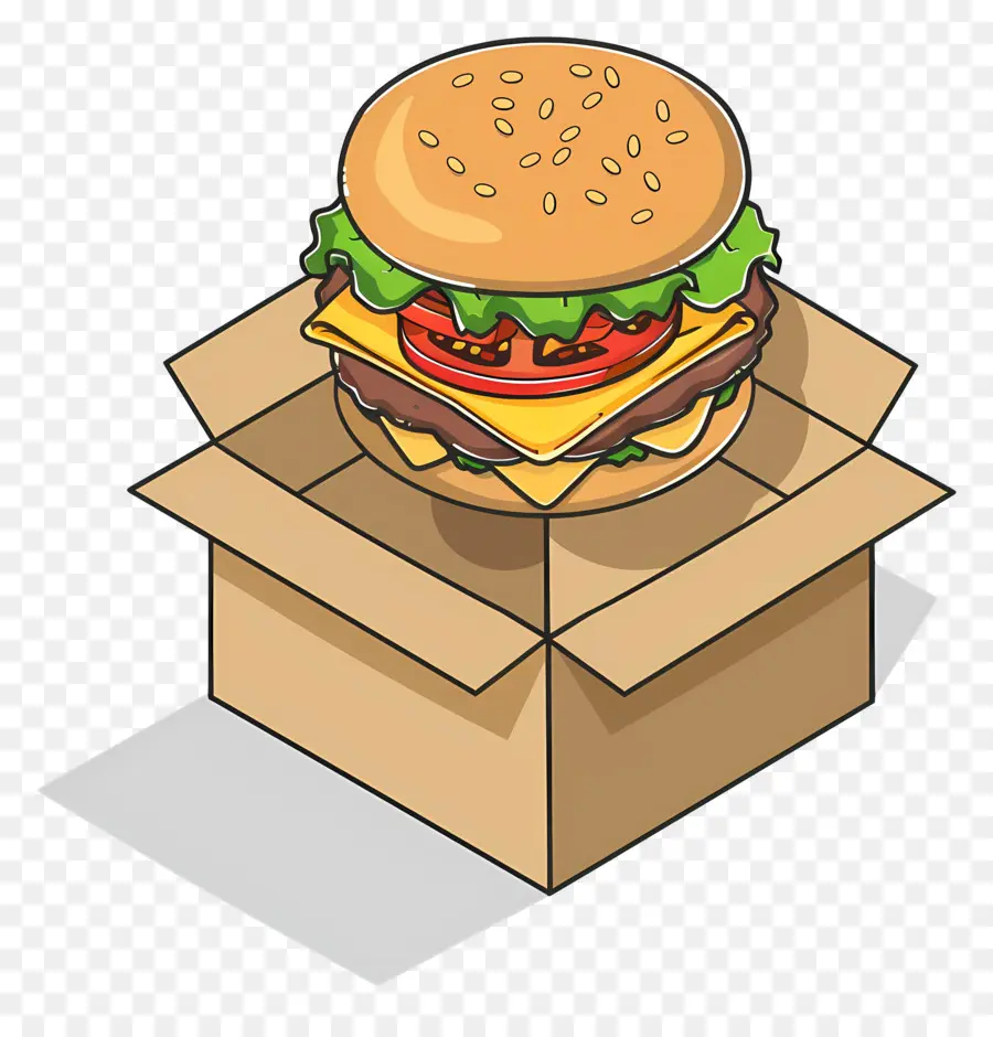 Hamburguesa De Carne，Hamburguesa En Caja PNG