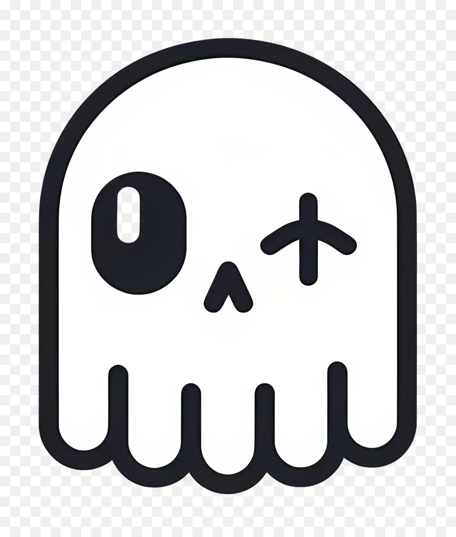 Fantasma De Dibujos Animados，Icono De Calavera PNG