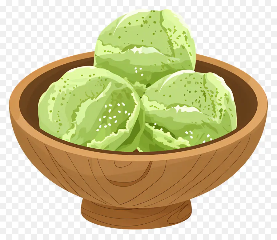 Helado De Matcha，Helado Verde PNG