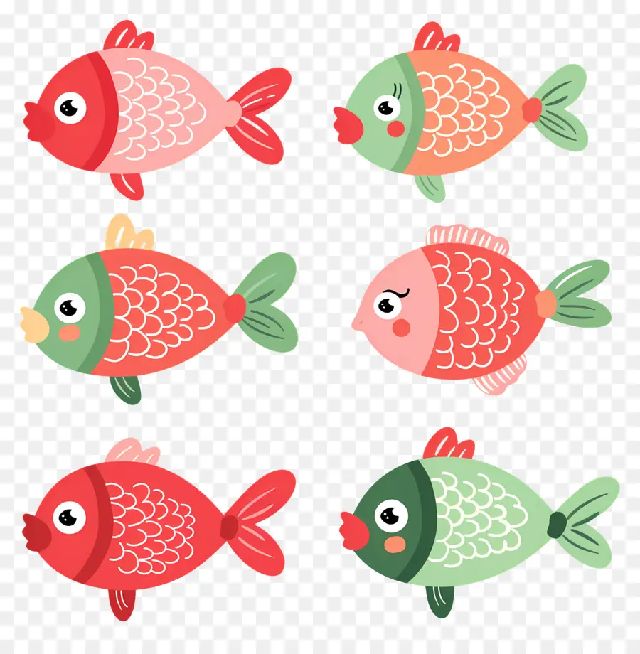 Dibujos Animados De Peces，Peces Coloridos PNG