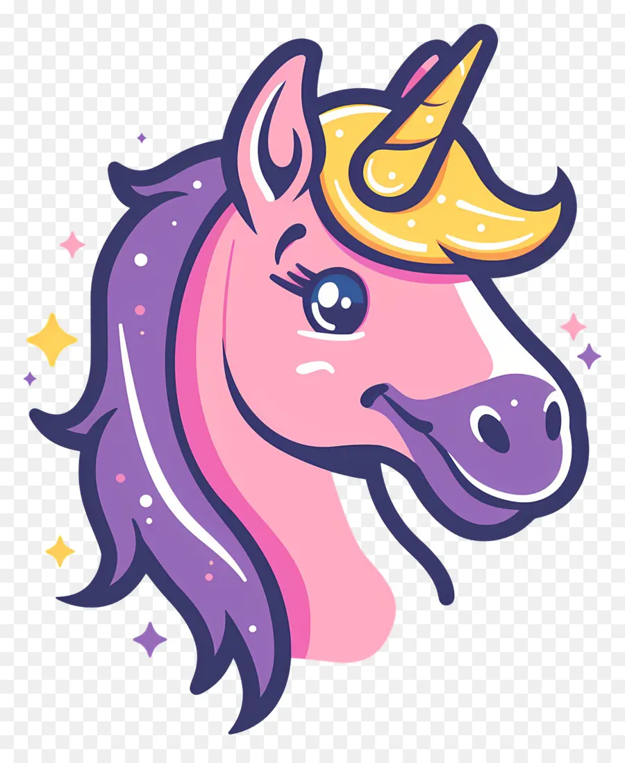 Cabeza De Unicornio，Unicornio De Dibujos Animados PNG