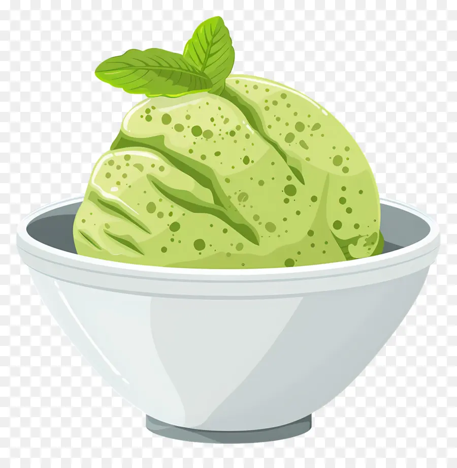 Helado De Matcha，Helado Verde PNG