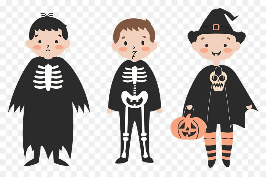 Niños De Halloween，Niños Disfrazados PNG